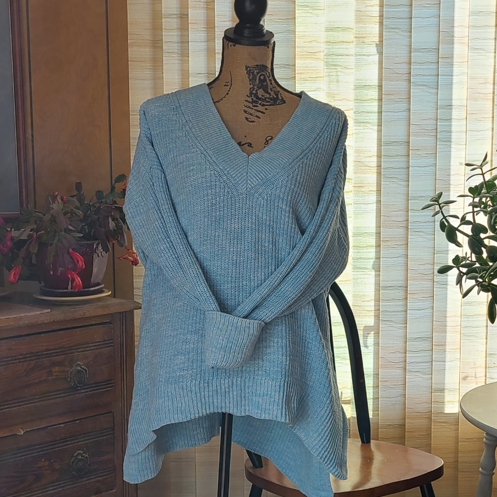 100% Cotton V-Neck Sweater